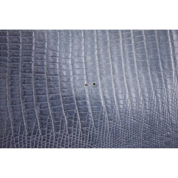 Vintage blue leather crossbody purse, snake imprint handbag two way handbag - Picture 4 of 10